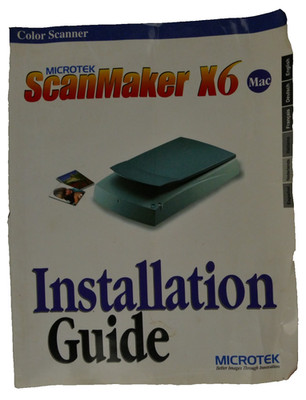 Microtek ScanMaker X6 Installation Guide 1998 To-8925