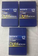 3 Lot NEW Old Stock SONY Digital Betacam Video Cassette 12 Minutes BCT-D12 Japan