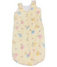 Vintage Quilted Sleep Sack Baby Nursery Yellow Bunnies Bunny Butterfly Flowers