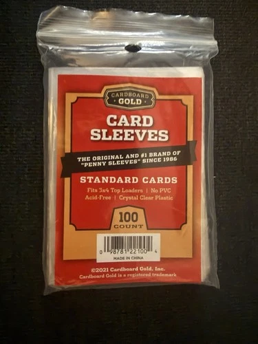 Cardboard Gold Card Saver 1 Holder - 200 Count