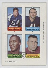 1969 Topps Mini-Cards (4-in-1) Chuck Howley Brian Piccolo Bryon Erich Barnes 2v5
