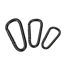 4Pcs Small Carabiner Clips Spring Snap Hooks Mountaineering Buckle D Rings Clip