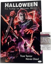A. Michael Lerner signed 12x18 Poster Halloween 6 The Curse JSA Authentication