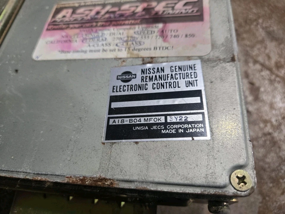  MÓDULO DE CONTROL INFORMÁTICO MOTOR MANUAL NISSAN 300ZX Z32 TT ECU ECM A18B04MF0 Foto 3 de 4