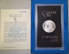 1884-CC Uncirculated $1 Morgan Silver Dollar GSA With Box/Coa