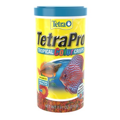 TetraPro Tropical Color Crisps, Fish Food With Natural Color Enhancers, Tropical