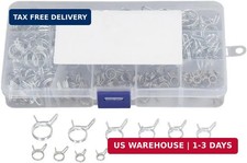 150 Pcs Spring Hose Clampsstainless Steel Double Wire Spring Clamp Kit 5-14mm -