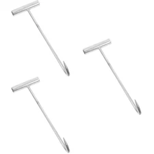 3pcs Manhole Cover Puller Utility Hook Manhole Cover Lifter T Post Puller