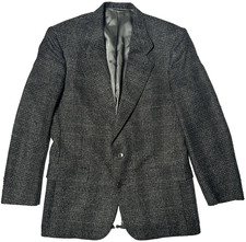 Vintage Christian Dior Monsieur Suit Jacket Blazer 100% Wool Made In USA 40R