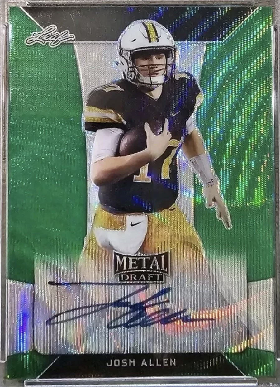 2018 Leaf Metal Draft Josh Allen Green Wave Prismatic RC Auto /5