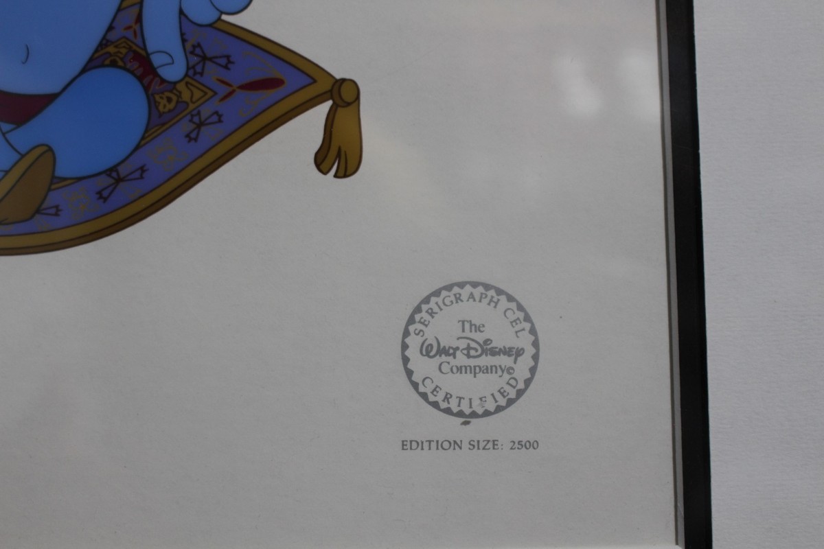 Walt Disney Aladdin Sericel Cel Limited Edition (2500) Framed NO