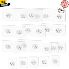 15 Pack Shower Caddy Adhesive Replacement Strong No Drill Hooks Bathroom Kitchen