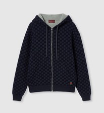 Gucci GG Printed double jersey viscose zip ja...