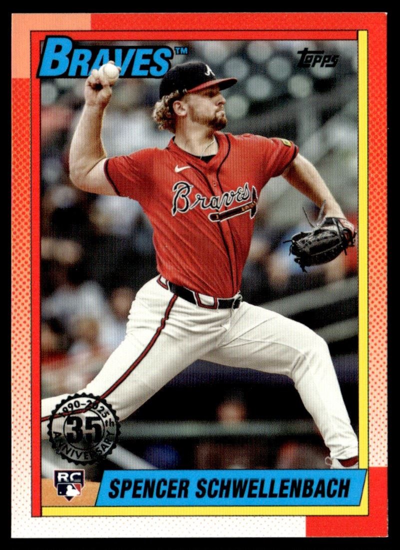 2025 Topps Baseball 35th Anniversary 1990 Spencer Schwellenbach Rookie Atlanta