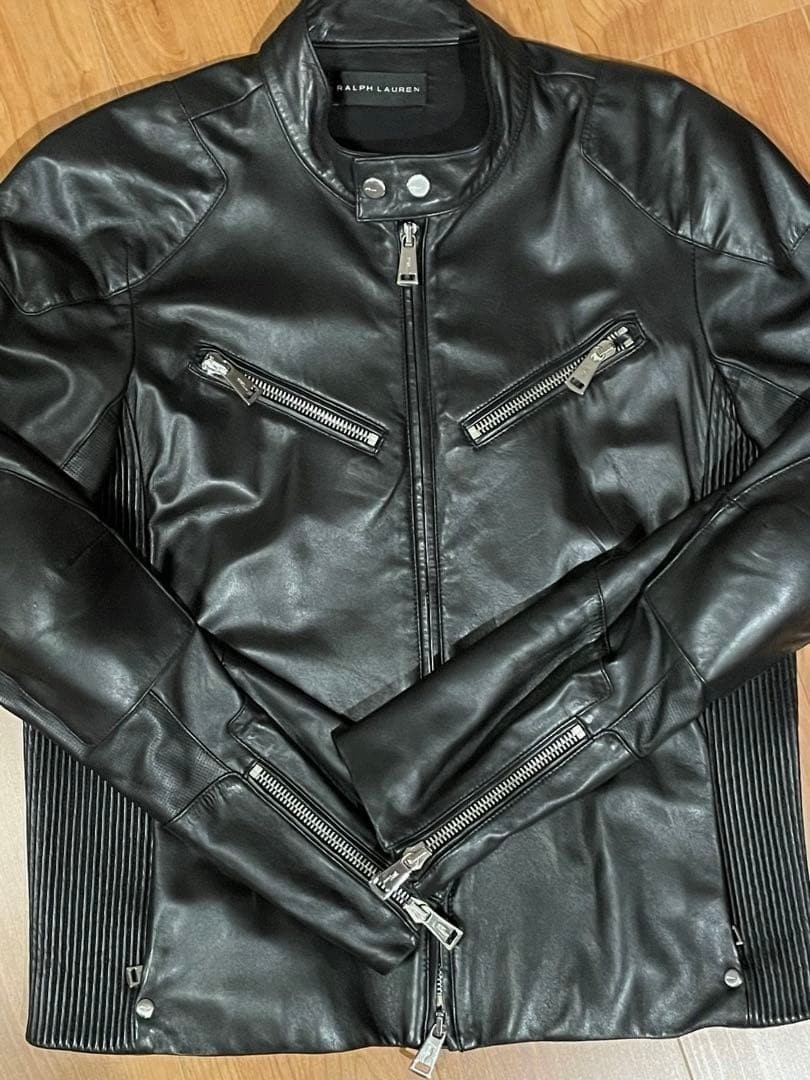 ジャケット・アウター Ralph Lauren lamb leather jacket Black Rare Ralph Lauren BLACK LABEL Lamb Leather Jacket | eBay