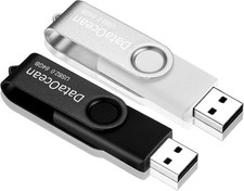 2 Pack 64GB USB 2.0 Flash Drive Memory Stick Thumb Drives Swivel Design 2 X 64GB