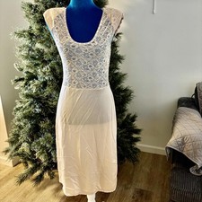 Vintage 60's Vassarette Lace Slip w/ Built In Shoulder Pads