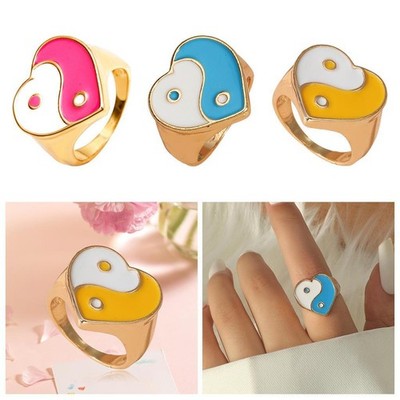 Trendy Vintage Love Heart Rings Punk für Frauen Mädchen Tochter Shopping