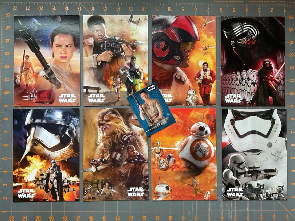 TOPPS / Star Wars The Force Awakens -OVERSIZED MONTAGE CARD SET sn. 90/99 (2015) - Image 4 of 4