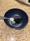 Mainstays Plastic Bowl Blue 38 oz & Knife,Fork & Spoon Black — photo 1