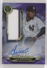 2019 Triple Threads Single Jumbo Relics Amethyst 42/75 Luis Severino Auto 0w8