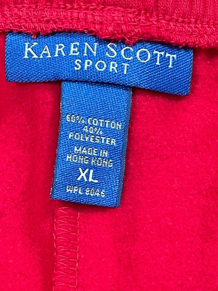 Karen Scott Sport Pull-On Pants – Red Amour – Size XL - Image 3 of 4