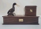 Vintage Wood Bird Cigarette Dispenser Mechanical Toy Folk Art Tobacciana