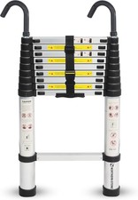 Telescopic Ladder 2.9M / 9.5FT,Max Load 150kg/330lb, EN131 (2.9m), 0034