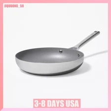 10" Nonstick Stainless Steel Fry Pan Silver - Figmint™: Ceramic Nonstick