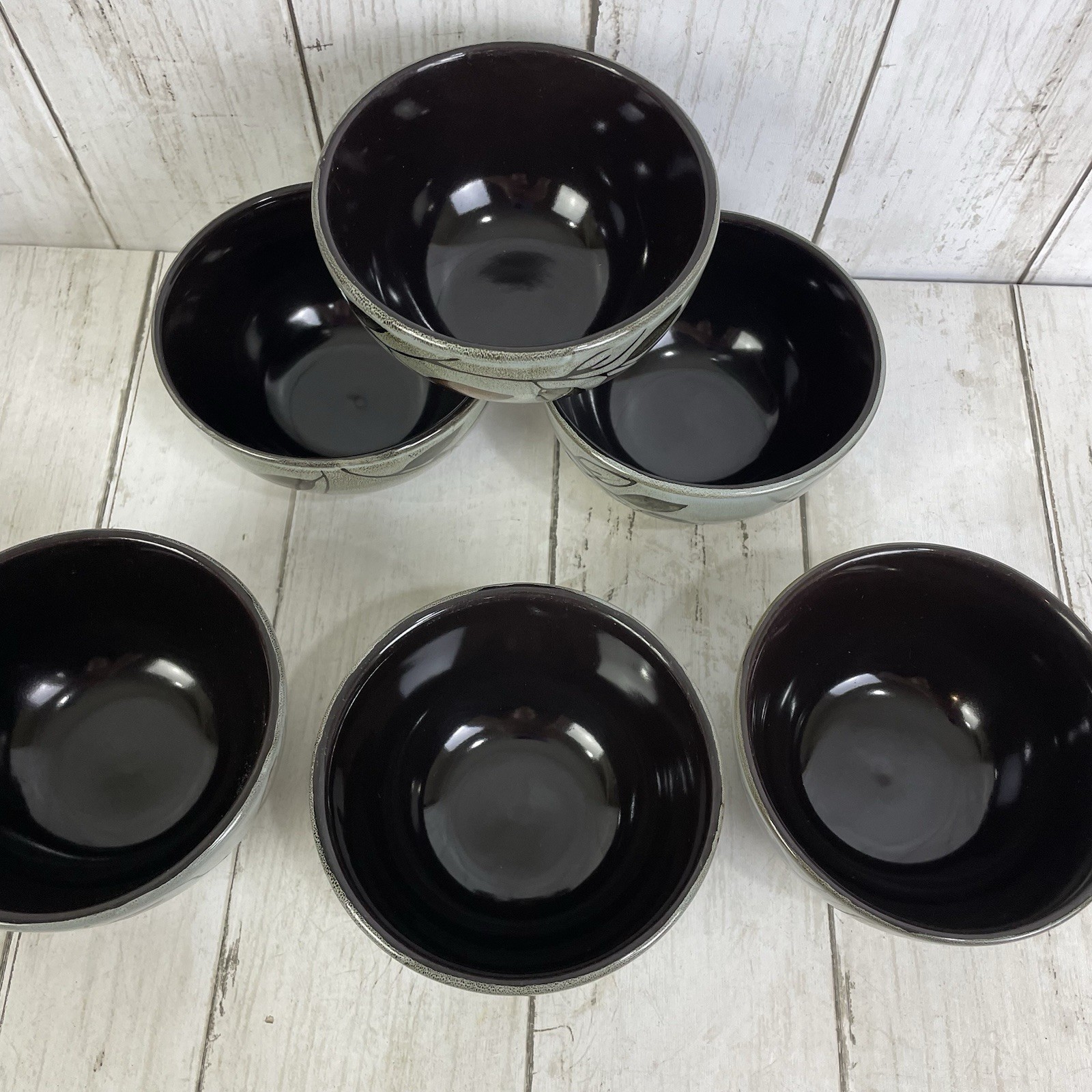 Pfaltzgraff 'Rustic Leaves' Berry Dessert Fruit Small Bowls 4" - Lot Of 6