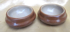 2 X  French Salt Glazed  Stoneware Cellars Pinch Pots Butter Excellent Condition