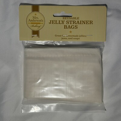 Reusable 100% Cotton Jelly Strainer Bags 2 pack - Bag Jam Drain Strain Sack