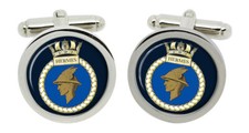 HMS Hermes, Royal Navy Cufflinks in Box