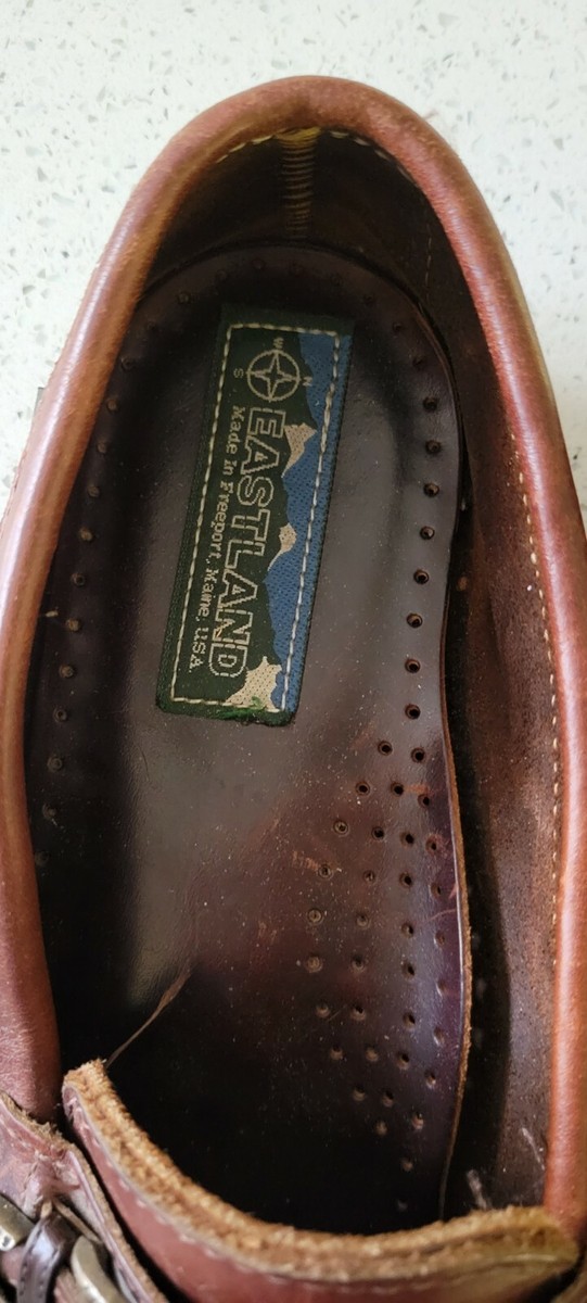 Vtg Mens Eastland Penny Loafers W Buckle Sz 10.5D Mens Deep  display picture 2