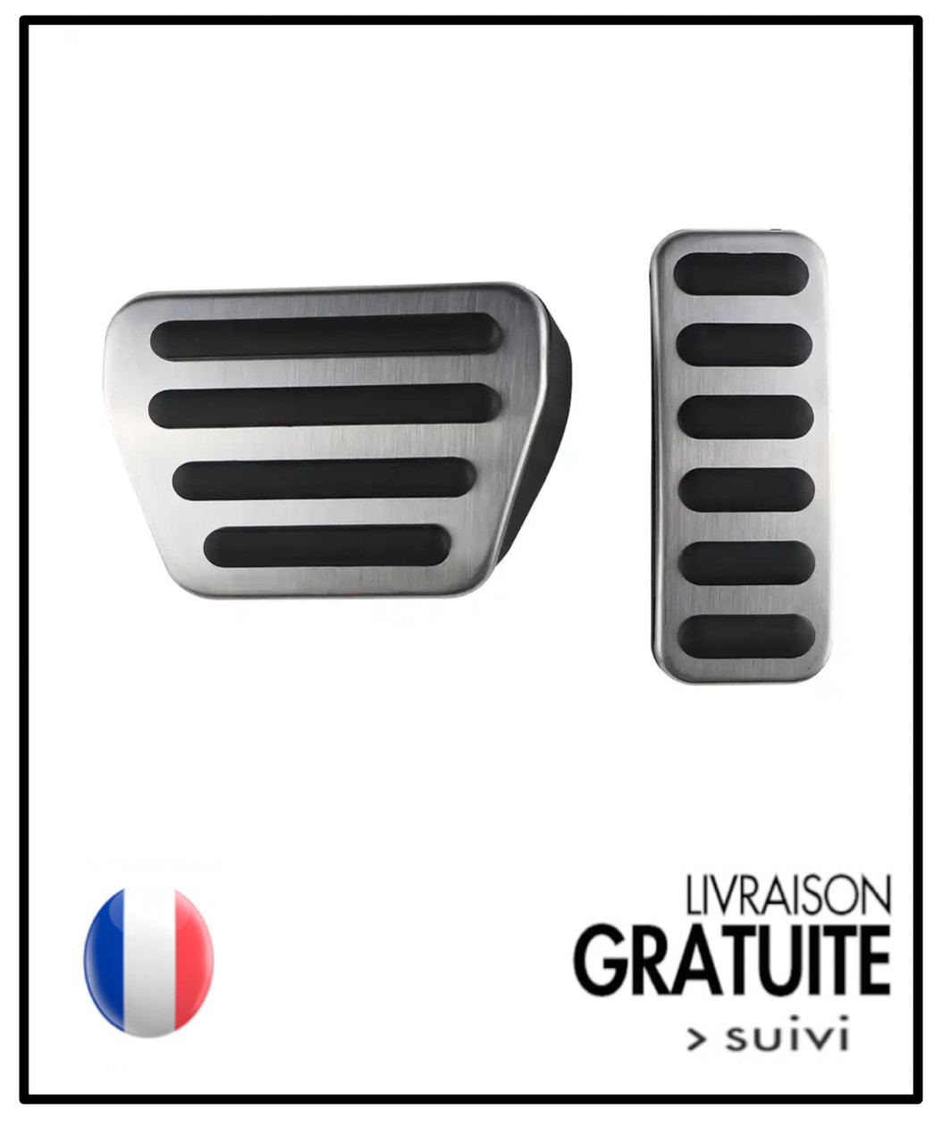 Pédalier de luxe en alu brossé pour Range Rover Sport AT