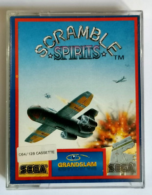 Commodore 64 Scramble Spirits Spiel von SEGA / Grandslam - getestet funktioniert