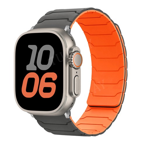 Für Apple Watch Series 10 9 8 7 6 5 SE 4 Ultra 2 38-49mm Magnet Silikon Armband - Bild 10 von 35