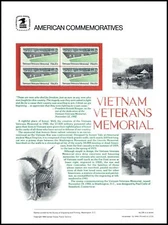 1984 Vietnam Veterans War Memorial CP236 commemorative panel 236 MNH Sc 2109