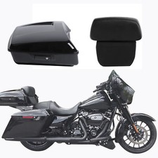 Fit For Harley Touring Street Road Glide 14-25 Chopped Trunk W/ Backrest