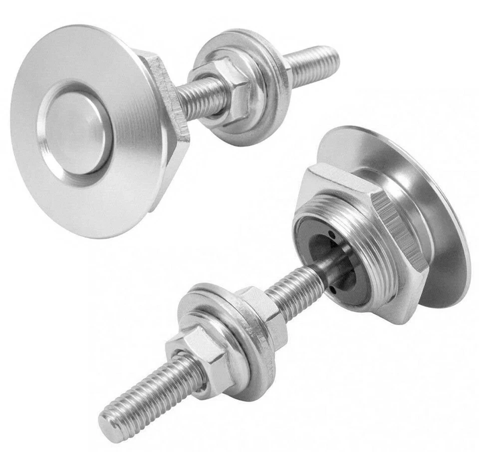 4 Piezas Botón Liberación Rápida Capucha Pasadores Bloqueo Capó Clip Pestillo Parachoques Universal Foto 4 de 4