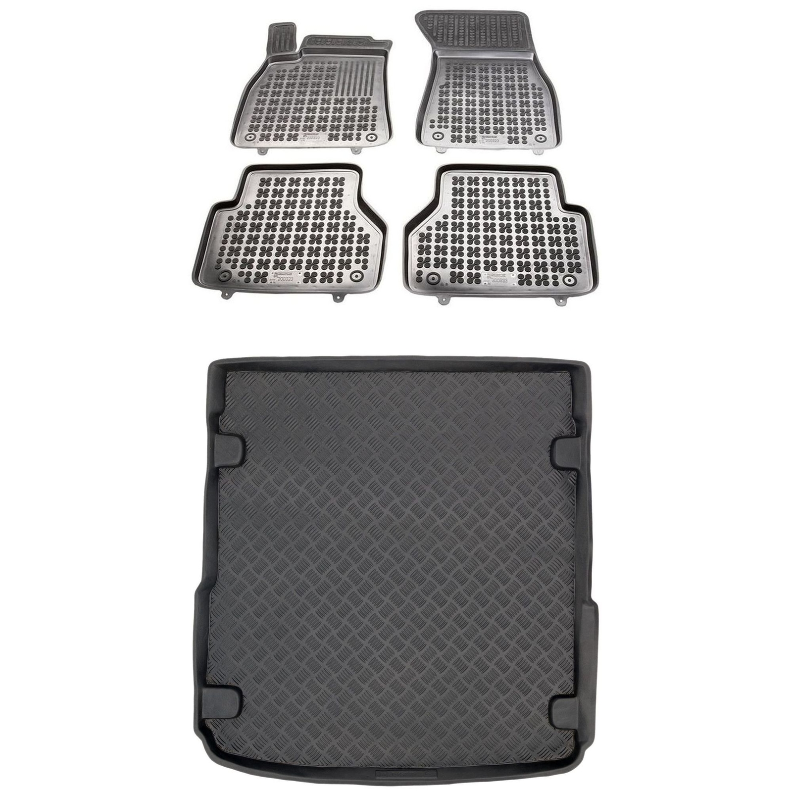 Jeu de tapis de coffre en PE et tapis de sol Audi A6 V C8 habitacle étanche