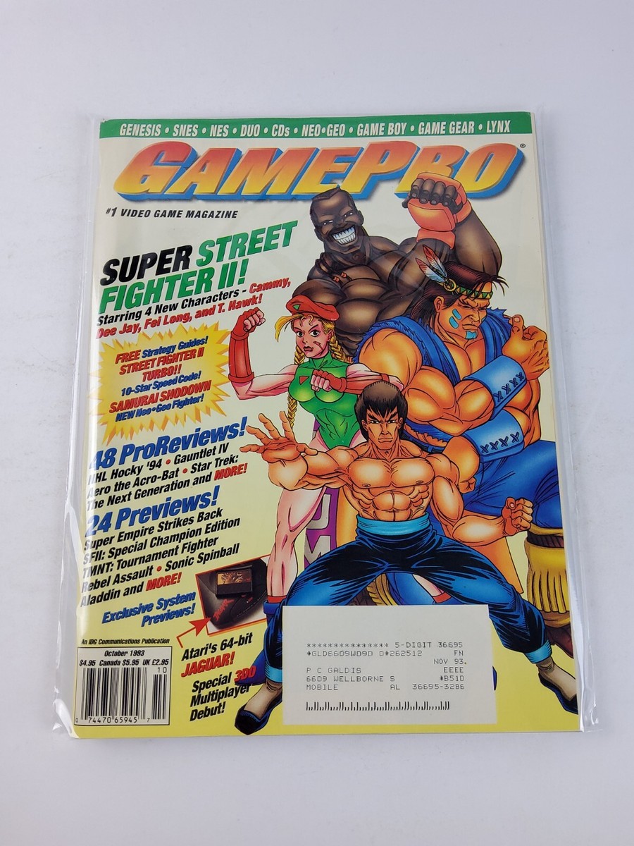 GamePro Video Game Magazine October 1993 #51 Super Street Fighter