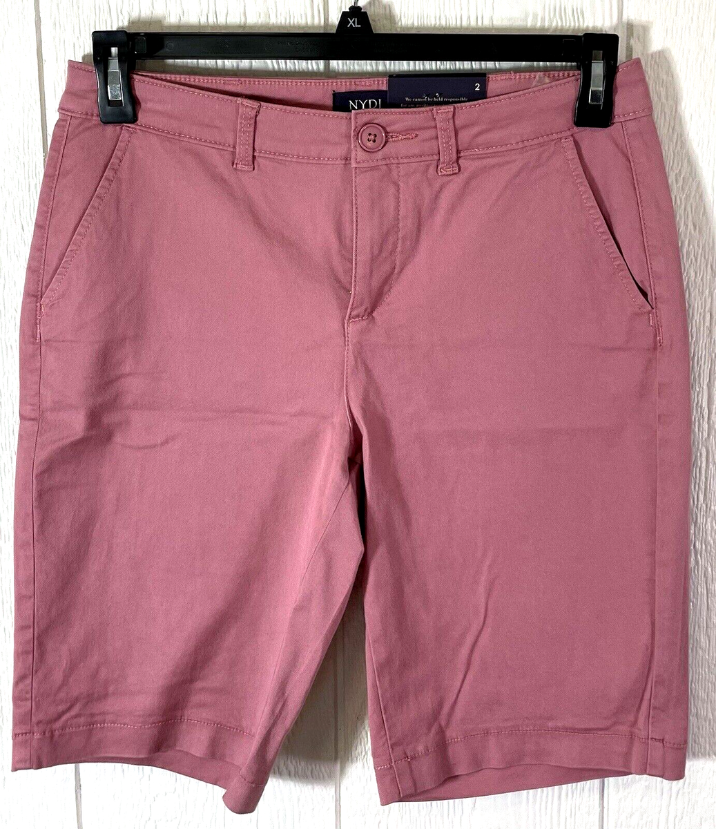 Women's NYDJ Pink Shorts Size 2 lift & Tuck stretch NEW (hh10) | eBay