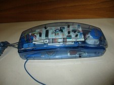 Vintage Blue Candie's Men Transparent View Push Button Telephone Parts Only 