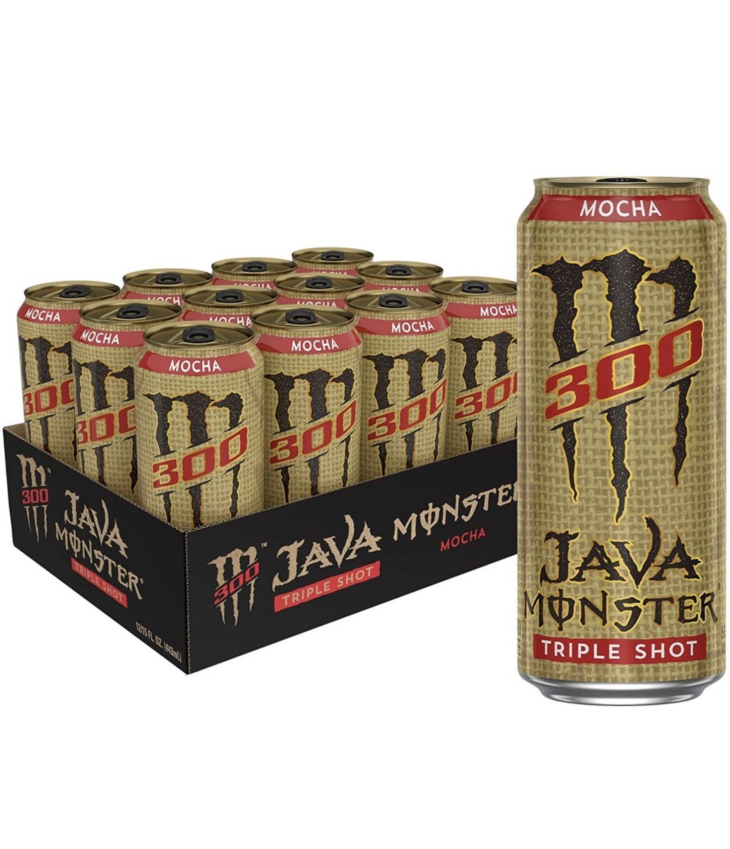 Monster Energy Java 300 Triple Shot Robust Coffee, Mocha 15oz Pack
