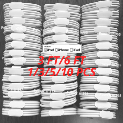 USB Charger Cable Charging Cord 3/6Ft For iPhone 11 12 13 Pro Max XR 6 s 7 8 Lot