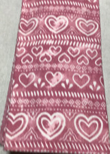 DEBORAH CONNOLLY KITCHEN TOWELS 3 HEARTS PINK WHITE 100 COTTON NWT