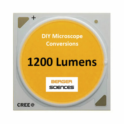 Powerful 12.6W 1200 Lm 18V White CoB LED for DIY Microscope Conversions + Dimmer