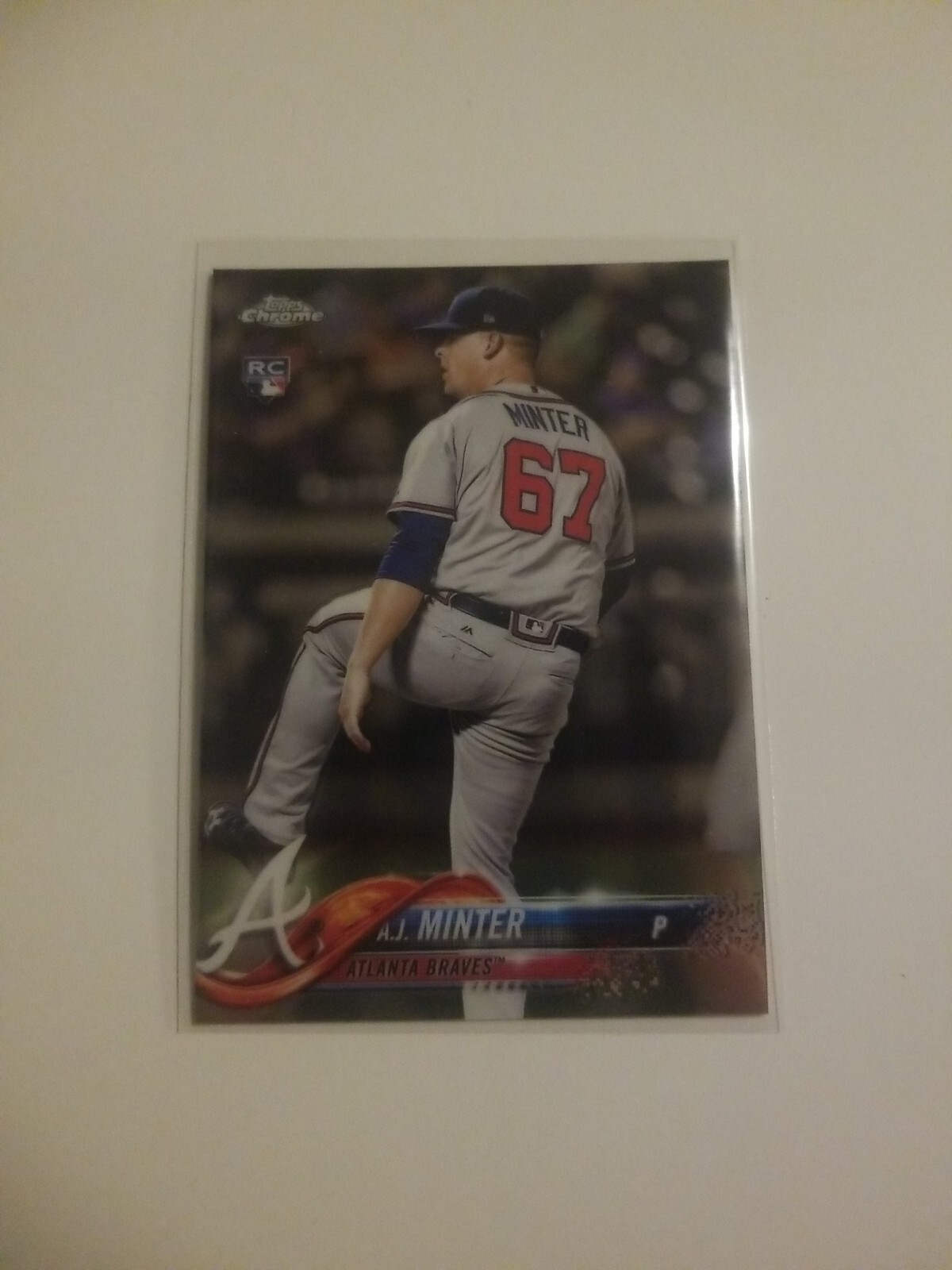 A.J. Minter 2018 Topps Chrome RC ROOKIE #180