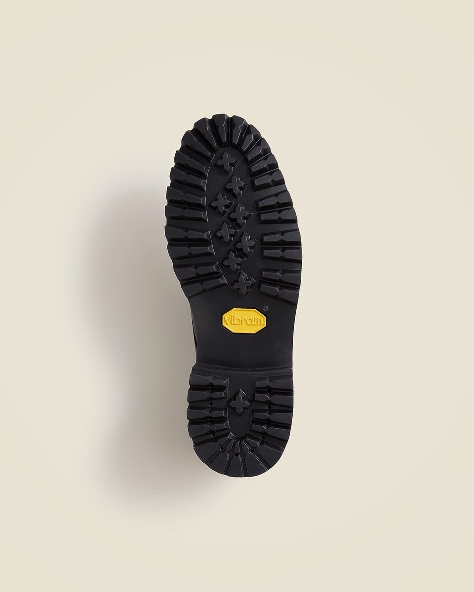 $198 NIB J.Crew Black 9.5 eu43 Heritage Vibram lug-sole  display picture 1
